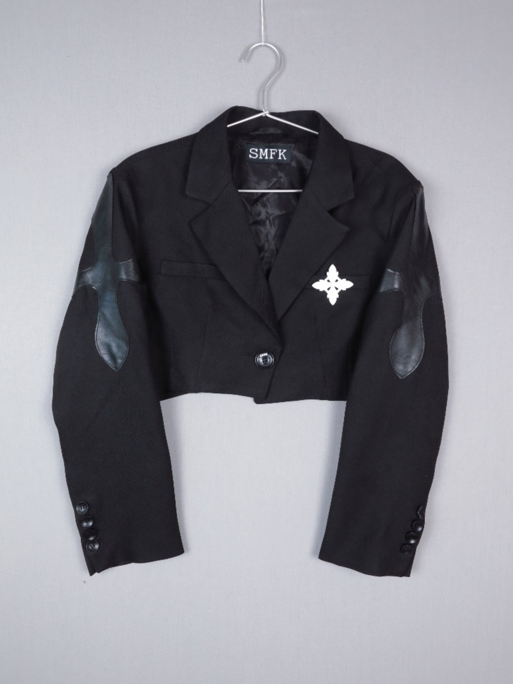 SMFK Dancer Darkness Super Cropped Blazer with Cross Appliqué - Size 2